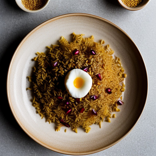 Saffron-Sesame Rice With Pine Nuts recipe image
