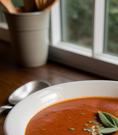 Sage Cafe's Tomato Basil Soup recipe image