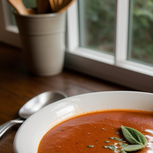 Sage Cafe's Tomato Basil Soup recipe image