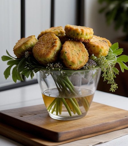Salad of Goat Cheese Fritters With recipe image