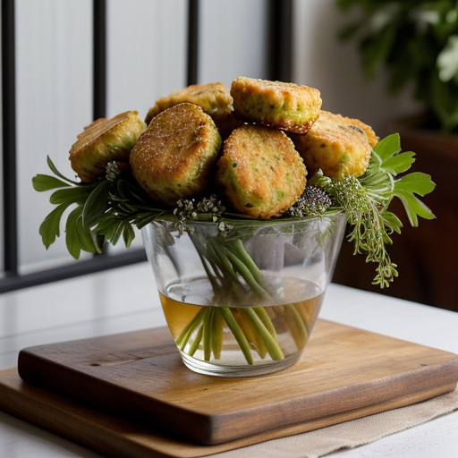 Salad of Goat Cheese Fritters With recipe image