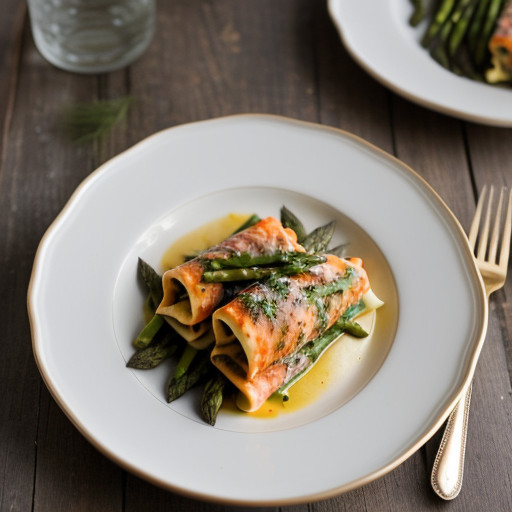 Salmon-Asparagus Manicotti recipe image