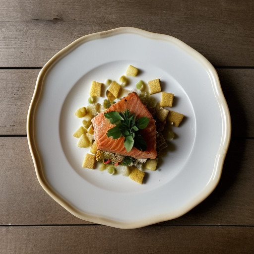 Salmon Corn Scallop recipe image