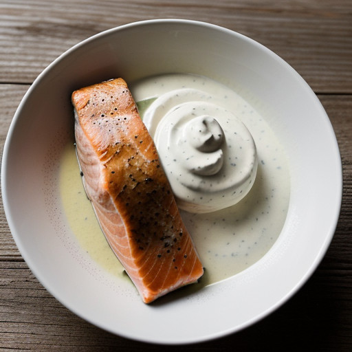 Salmon Fillets With Mustard Cream Sauce recipe image