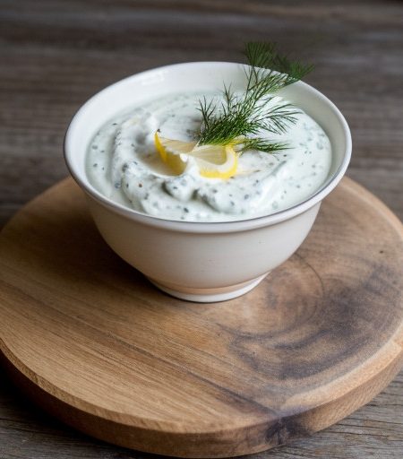 Salmon Mousse With Sour Cream Dill Sauce recipe image