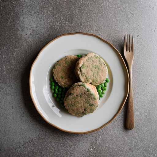 Salmon Patties With Creamed Peas recipe image