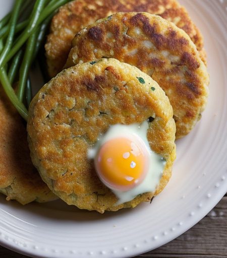 Salmon Patties With Lemon Cheese Sauce Dnsr31 recipe image