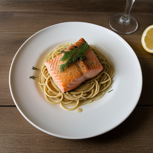 Salmon Scampi With Wine recipe image