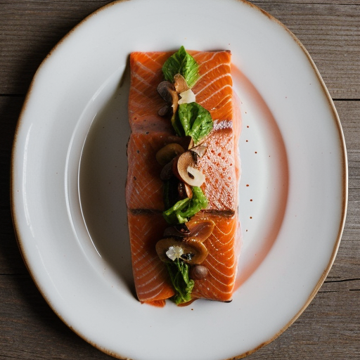 Salmon & Shiitakes Steamed in Romaine recipe image