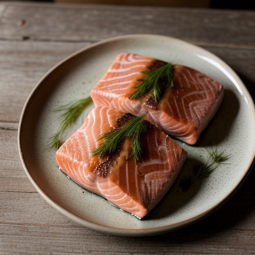 Salmon Steaks Almondine recipe image