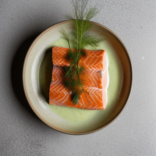Salmon Steaks With Cucumber Dill Sauce recipe image