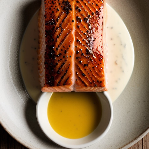 Salmon Steaks With Wine Sauce recipe image