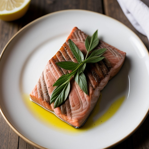 Salmon Steaks in Herb Blankets recipe image