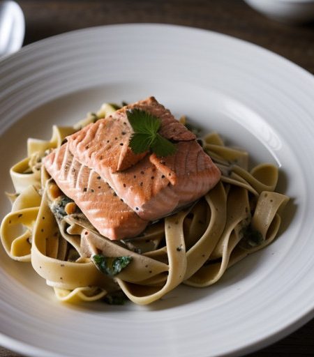 Salmon Tagliatelle recipe image