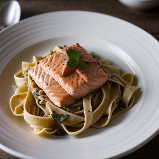 Salmon Tagliatelle recipe image