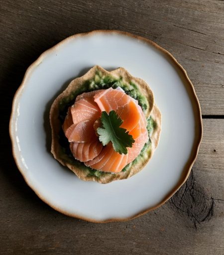 Salmon Tartar With Avocado Vinaigrette recipe image