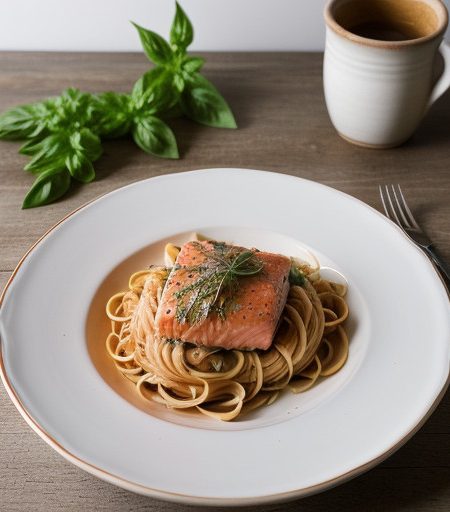 Salmon & Tomato Pasta recipe image