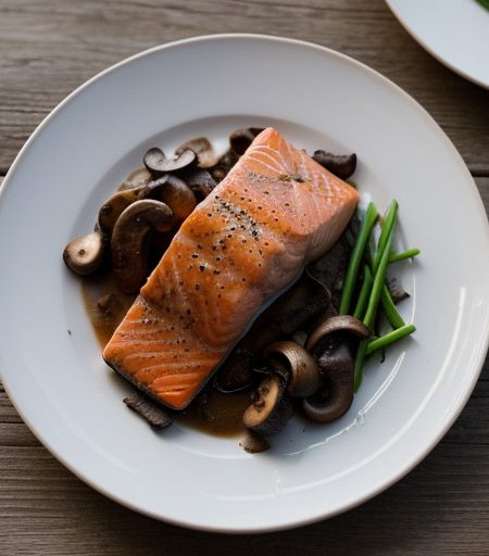 Salmon W/ Mushrooms recipe image