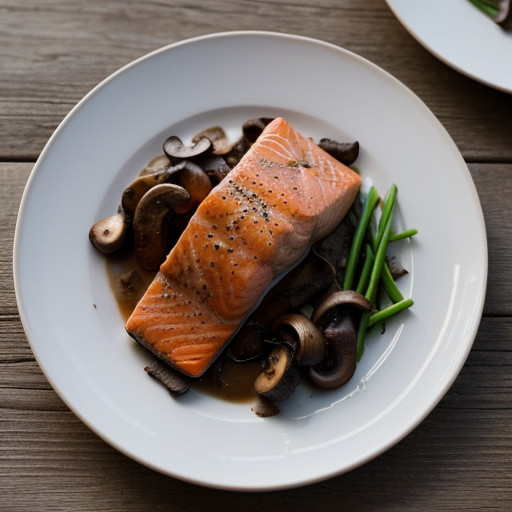 Salmon W/ Mushrooms recipe image