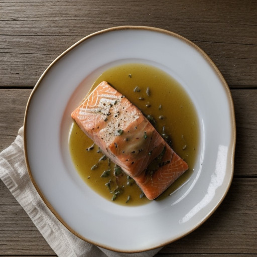 Salmon With 2 Purees recipe image
