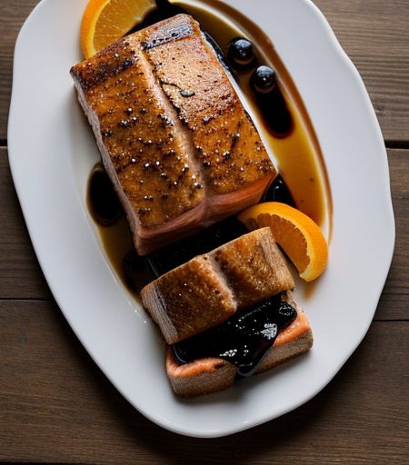Salmon With Balsamic Onion Marmalade recipe image