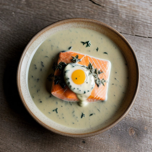 Salmon With Basil Cream Sauce recipe image