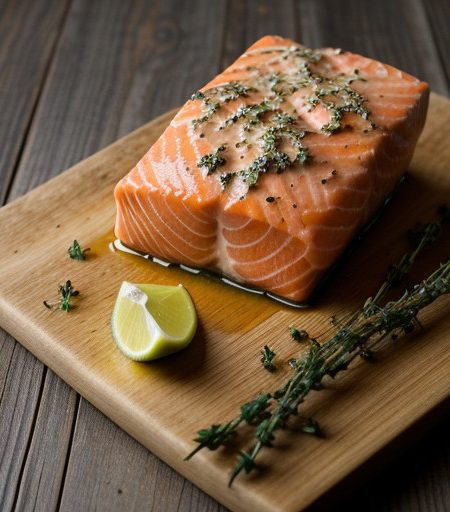 Salmon With Chive & Herb Sauce recipe image