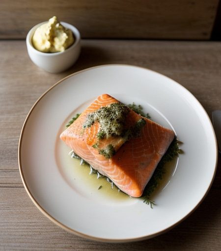 Salmon With Fines Herbes Stuffing recipe image