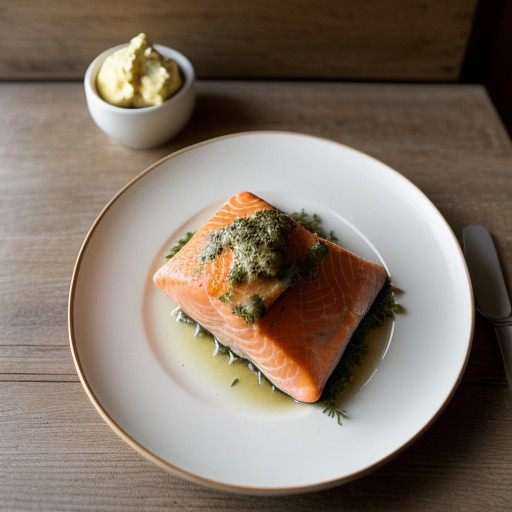 Salmon With Fines Herbes Stuffing recipe image