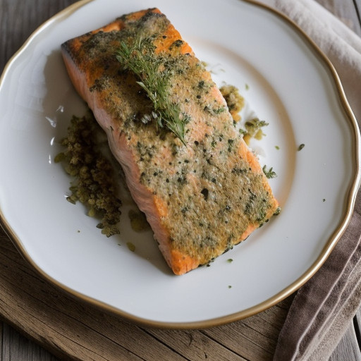 Salmon With Fines Herbes Stuffing recipe image