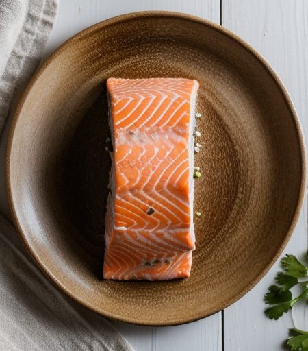 Salmon With Garlic Mayonnaise - Bon Appetit recipe image