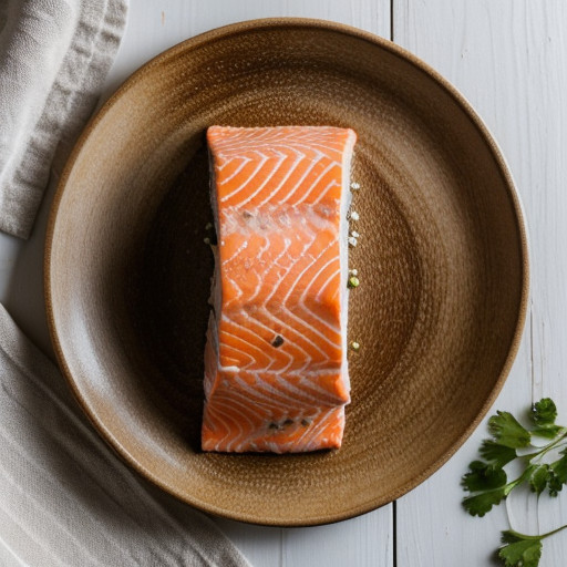 Salmon With Garlic Mayonnaise - Bon Appetit recipe image