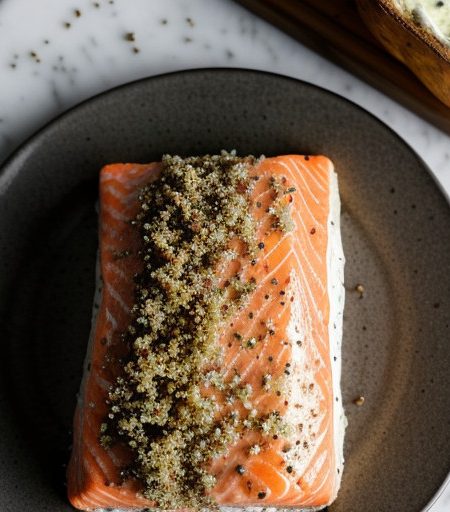 Salmon With Horseradish Crust recipe image