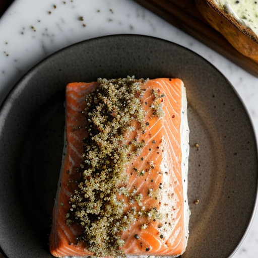 Salmon With Horseradish Crust recipe image