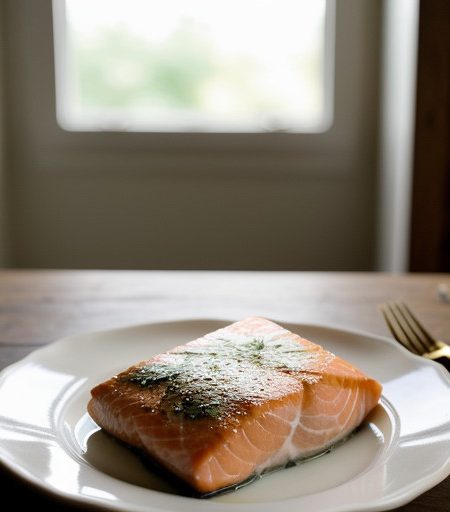 Salmon With Leek Foudue recipe image