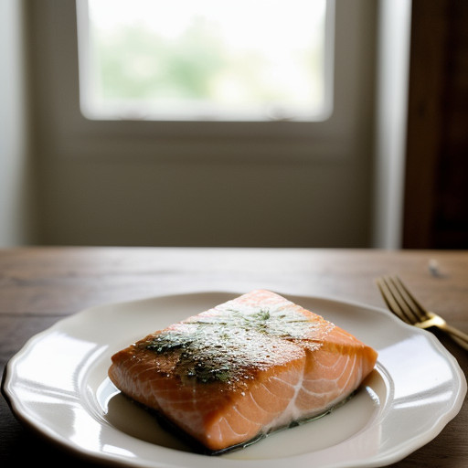 Salmon With Leek Foudue recipe image