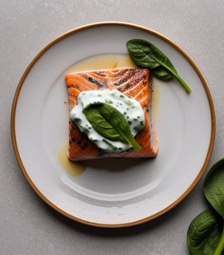 Salmon With Spinach recipe image