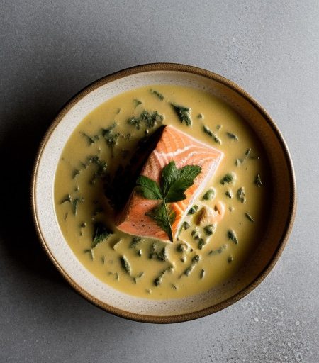 Salmon in Vodka Cream Sauce With Green Peppercorns recipe image