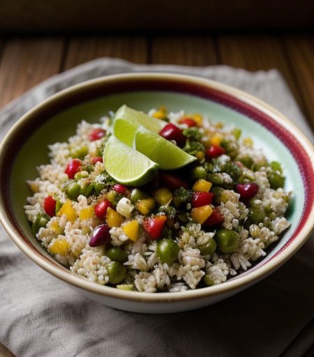Salsa Laced Rice Salad recipe image