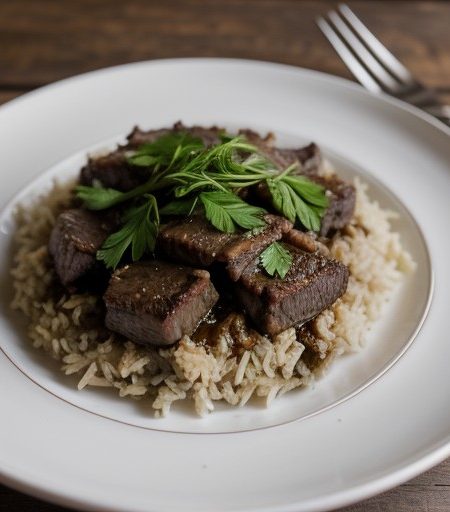 Sarimsaaqli Palaaw (Central Asian Garlic Pilaf recipe image