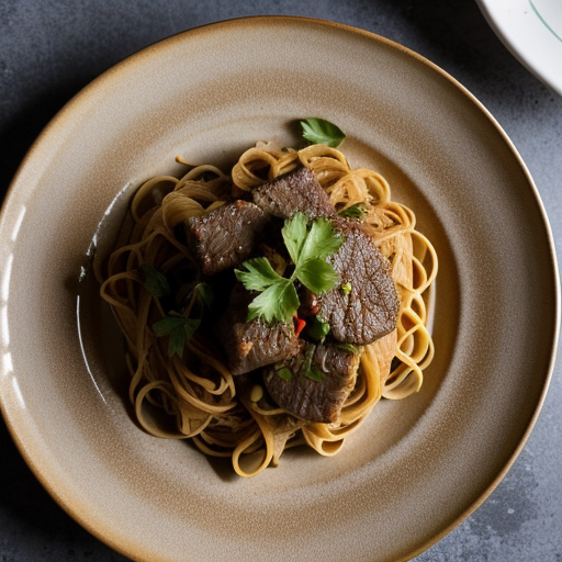 Satay Style Beef & Pasta recipe image