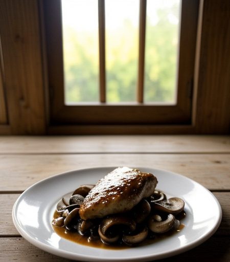 Saucy Chicken With Mushrooms recipe image