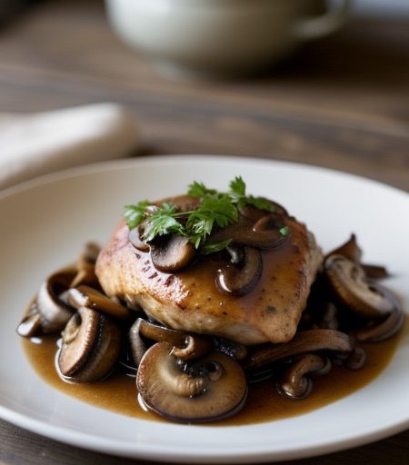 Saucy Chicken With Mushrooms recipe image