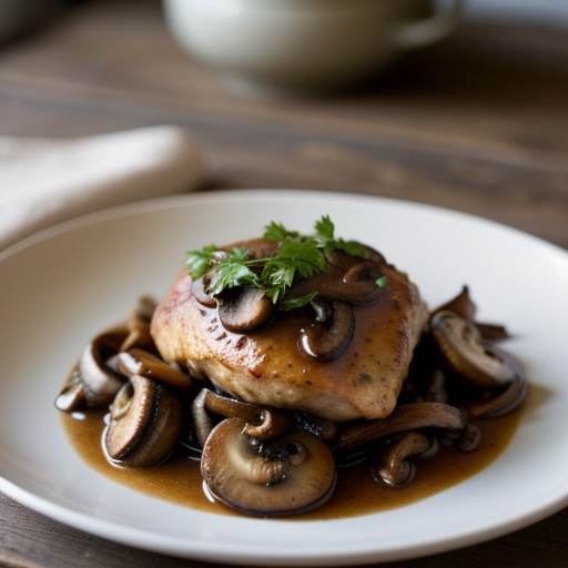 Saucy Chicken With Mushrooms recipe image