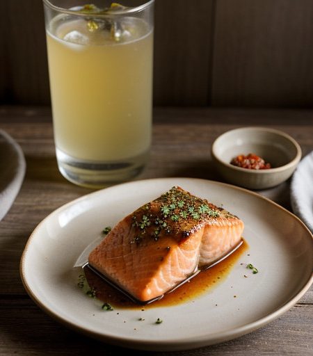 Saucy Chilled Shipboard Salmon recipe image