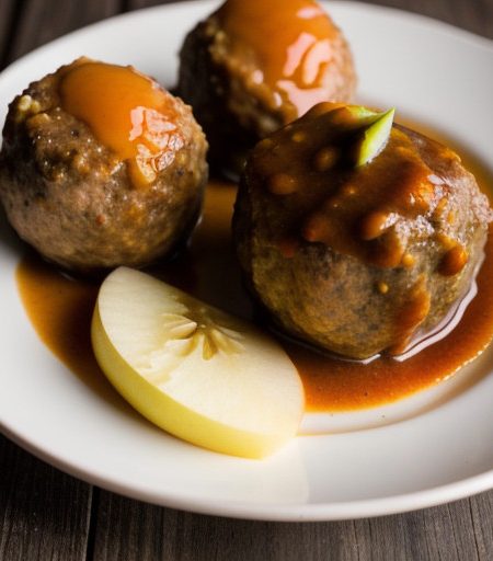 Sauerbraten Golden Apple Meatballs recipe image