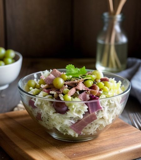 Sauerkraut Salad With Ham recipe image