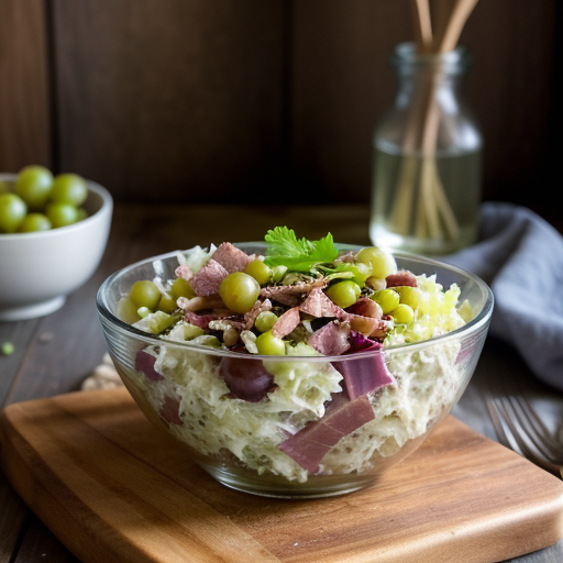 Sauerkraut Salad With Ham recipe image