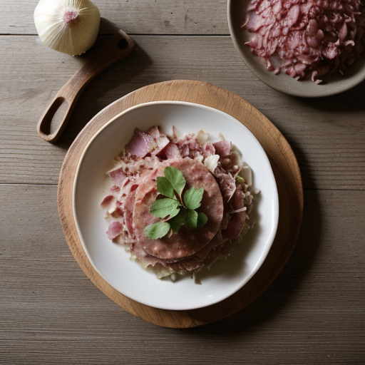Sauerkraut With Ham & Sausage recipe image