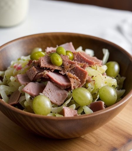 Sauerkrautsalat Mit Schinken (Sauerkraut Salad With Ham recipe image